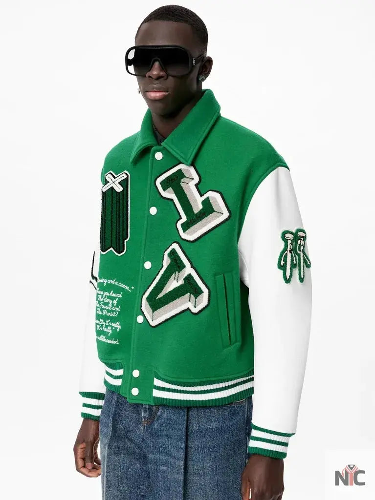 Louis Vuitton Green Varsity Jacket
