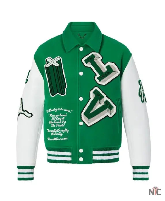 Louis Vuitton Green Varsity Jacket