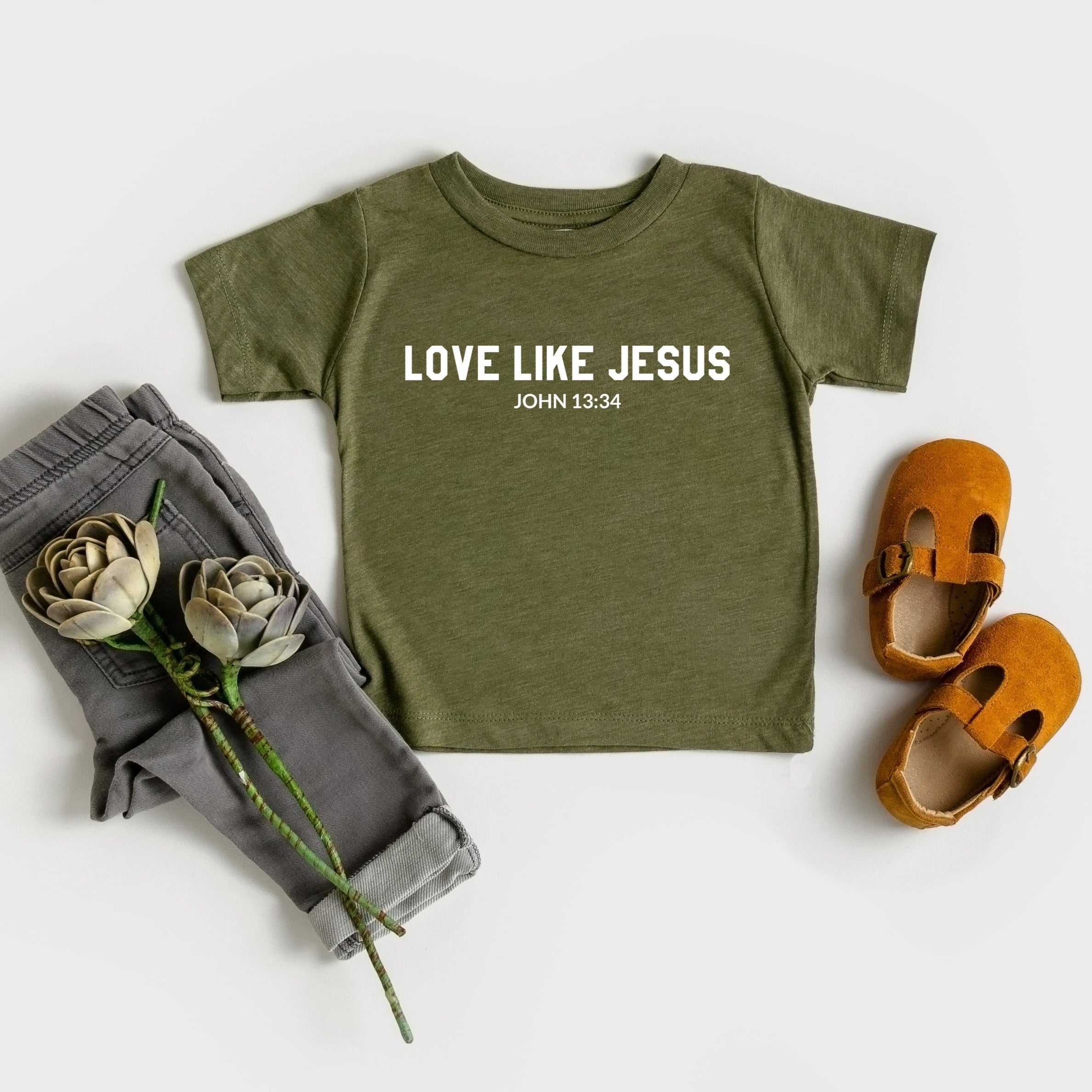 LOVE LIKE JESUS CHRISTIAN BIBLE BABY AND TODDLER AND YOUTH T SHIRT | THANKSGIVING