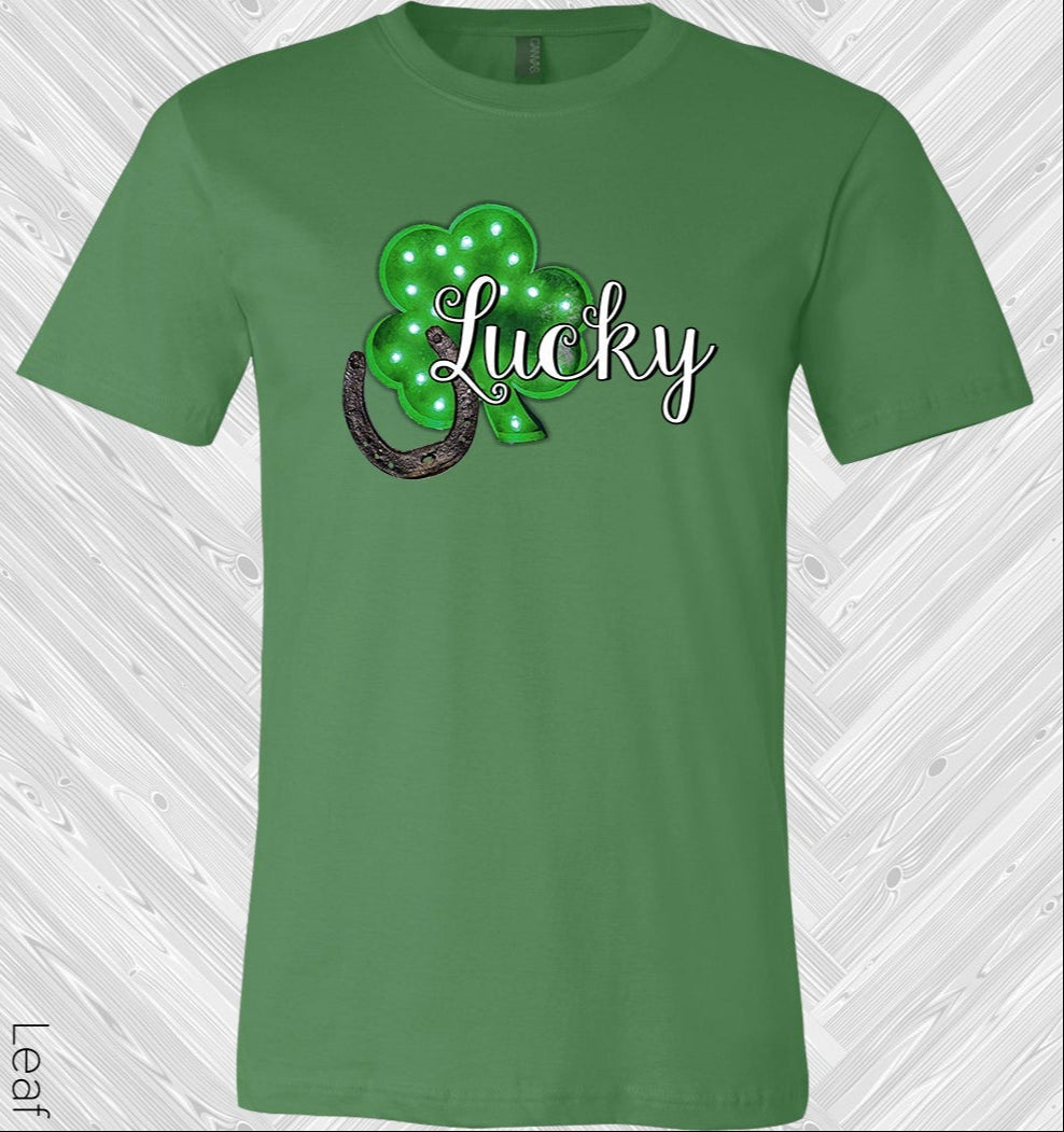 Lucky Shamrock Horseshoe St. Patrick&amp;#39;s Day Graphic Tee