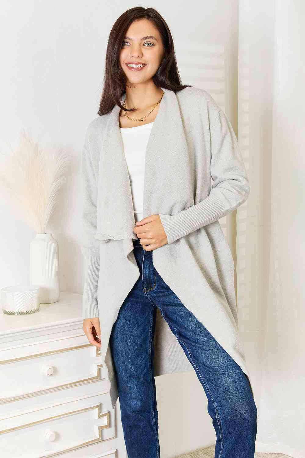 Trendsi Apparel - Luxurious pocketed duster cardigan