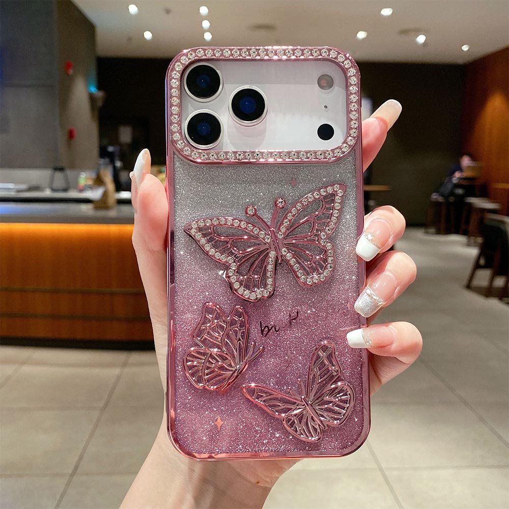 Luxury 3D Glitter Zircon Butterfly Phone Case | ZAKAPOP