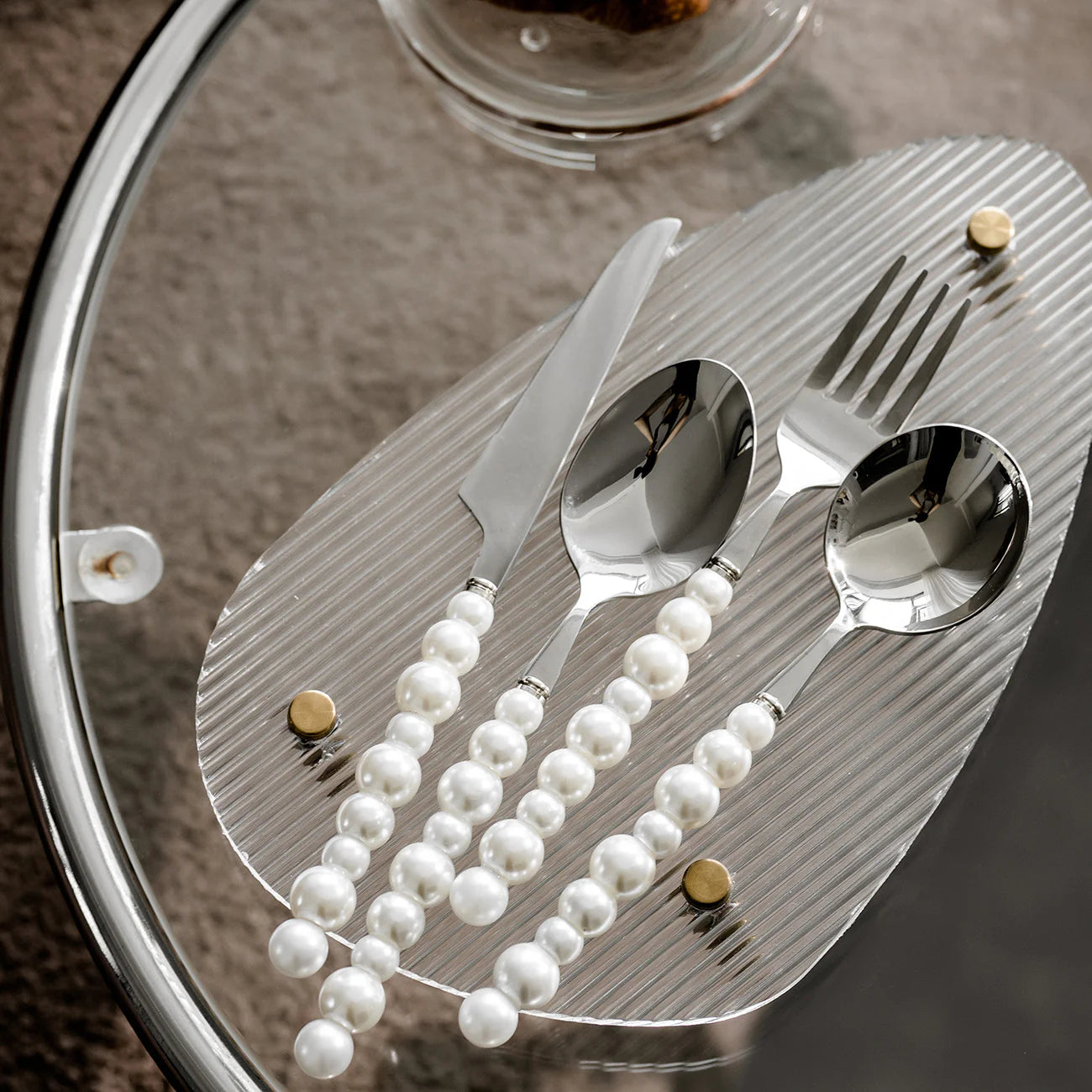 Luxury Natural Australian Pearls Cutlery Set | 3CARATS
