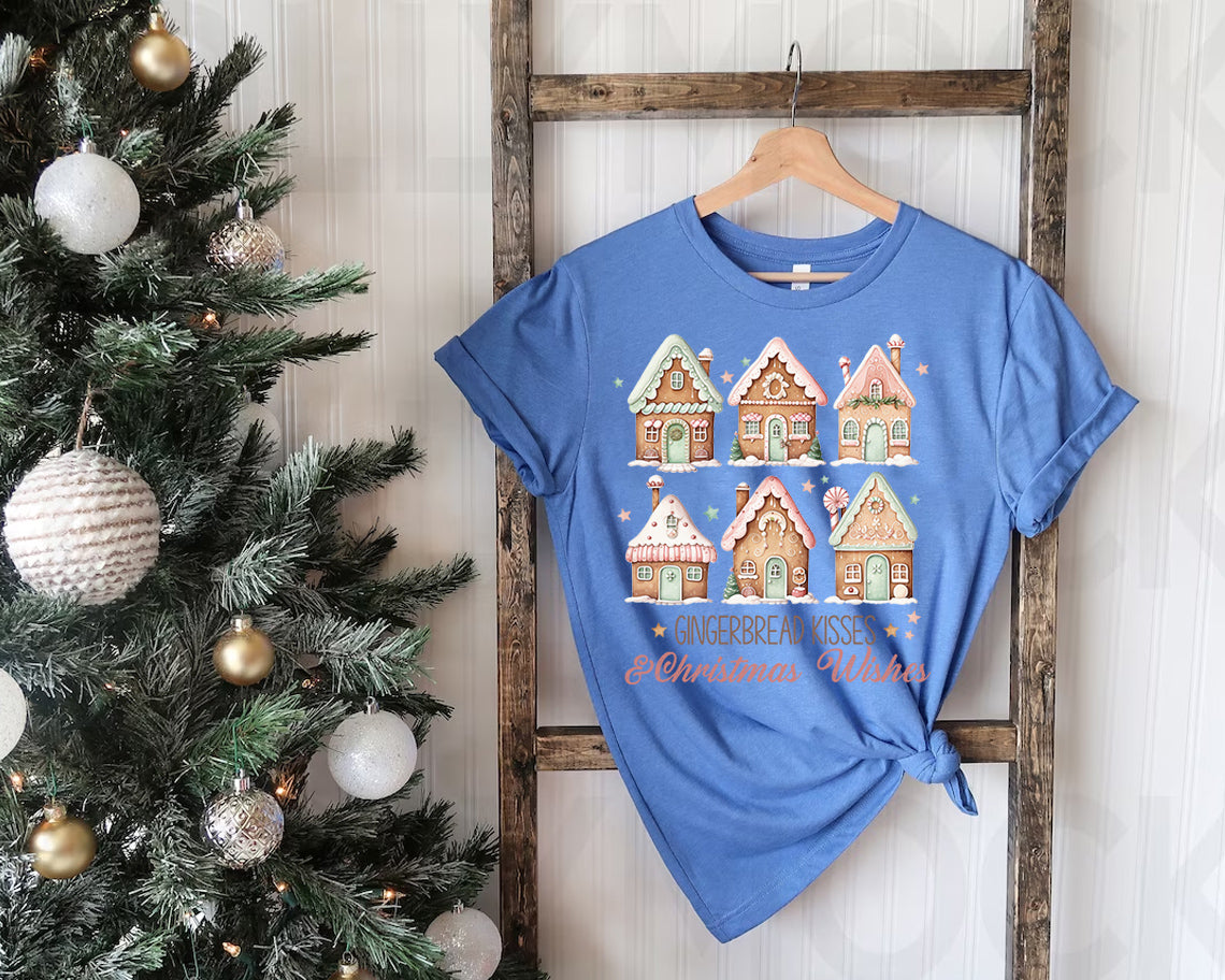 Gingerbread Kisses &amp;amp; Christmas Wishes Graphic Tee