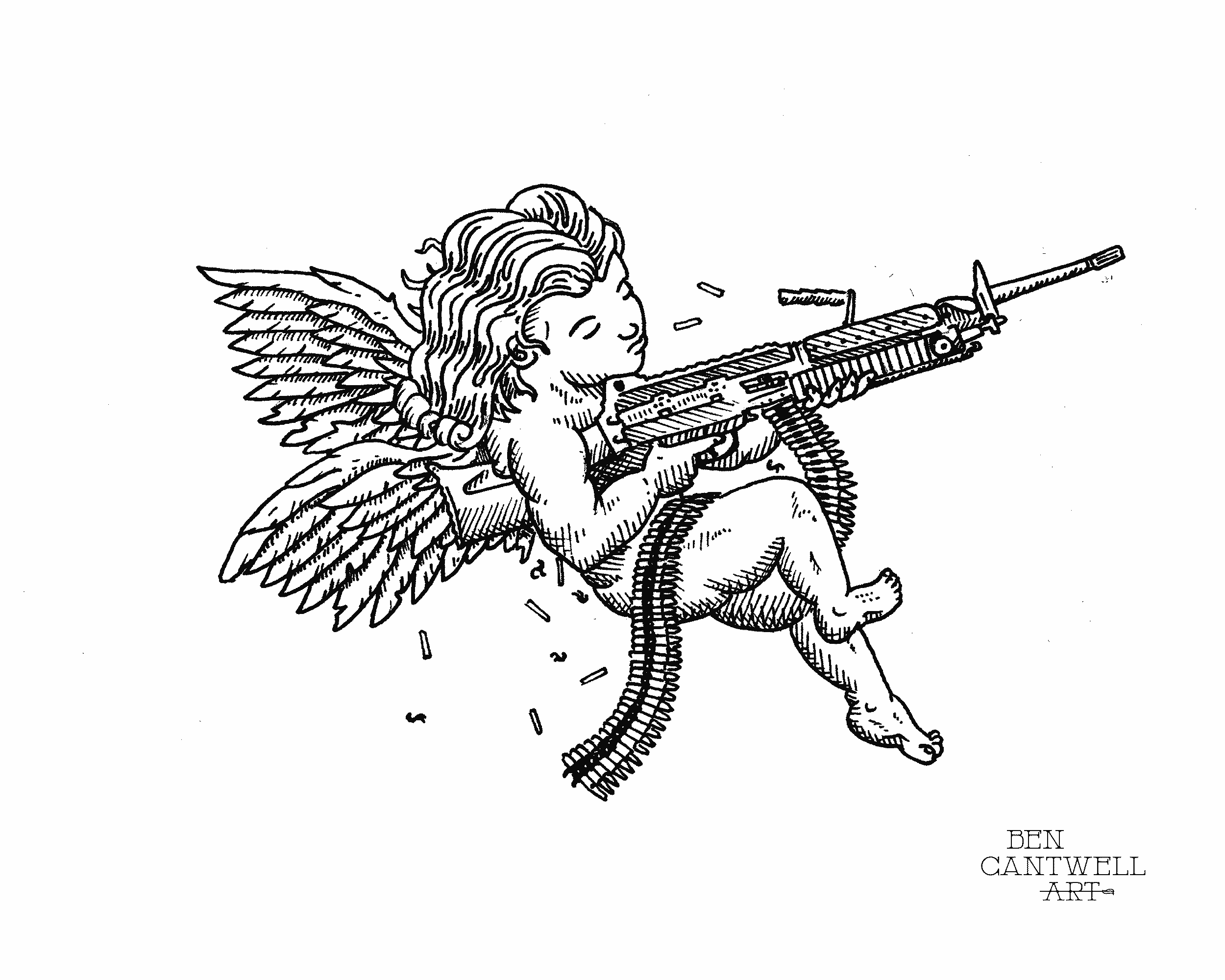 Cherub with M249 SAW