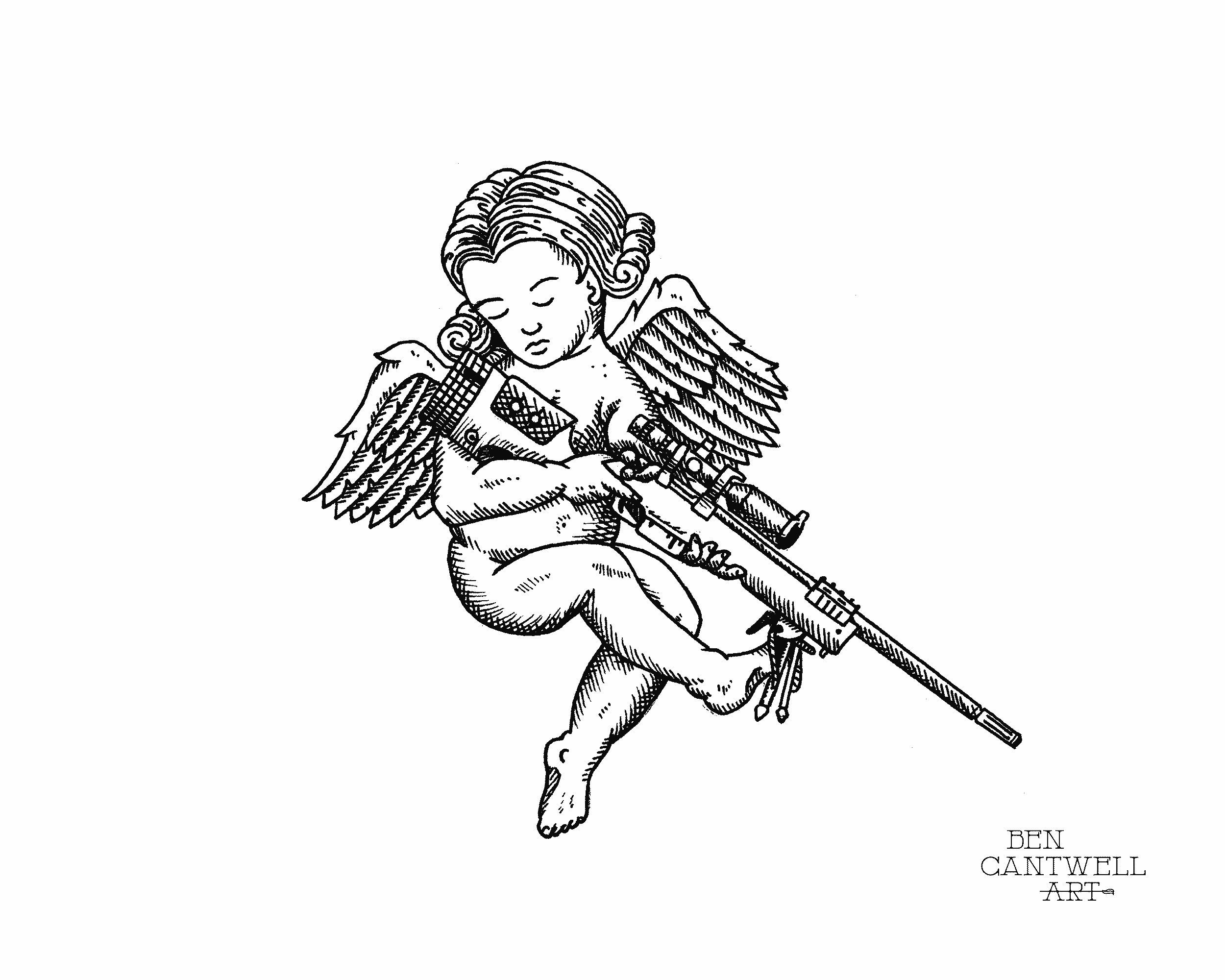 Cherub with M40a5 sniper rifle