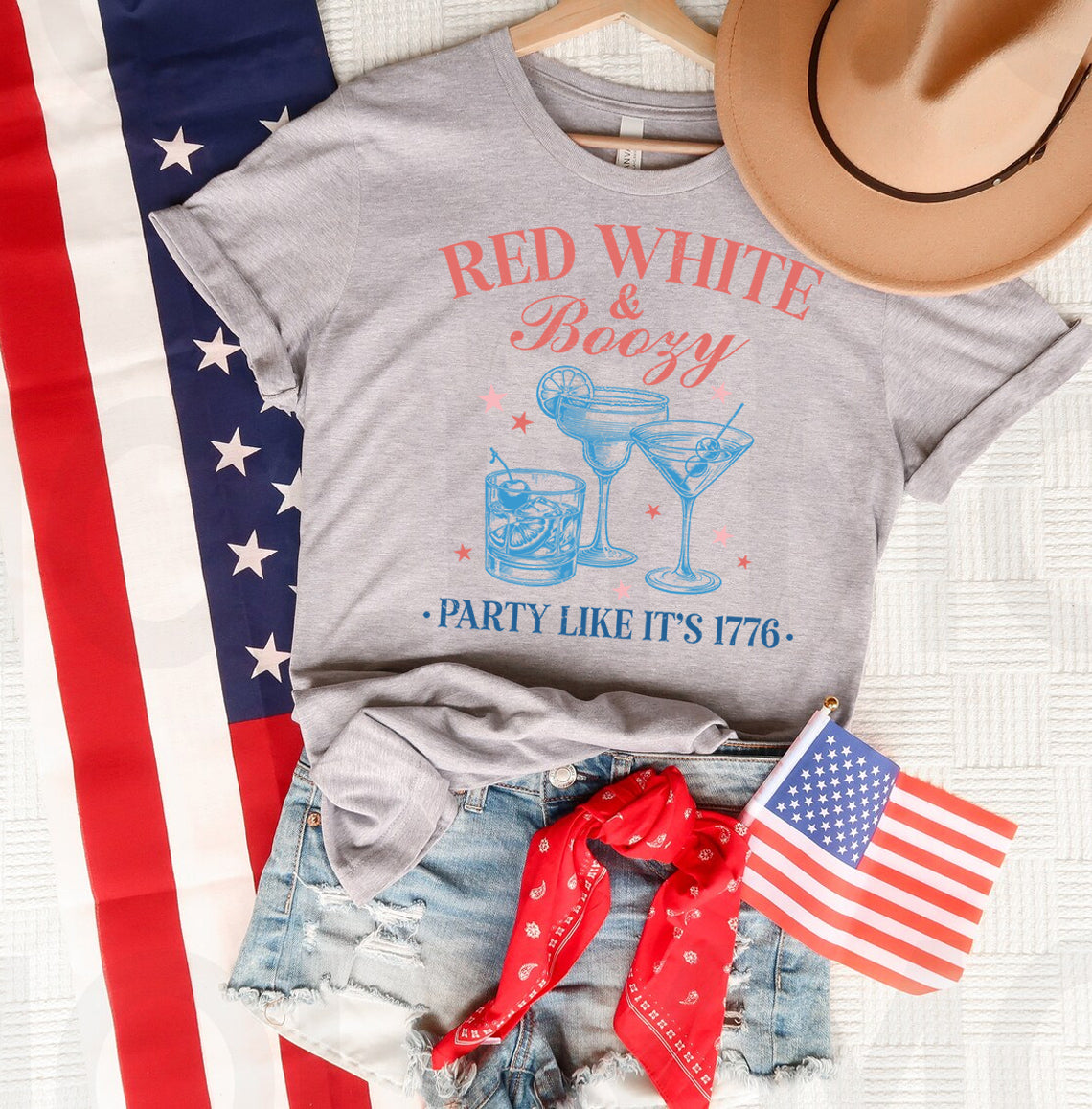 Red White &amp;amp; Boozy Graphic Tee