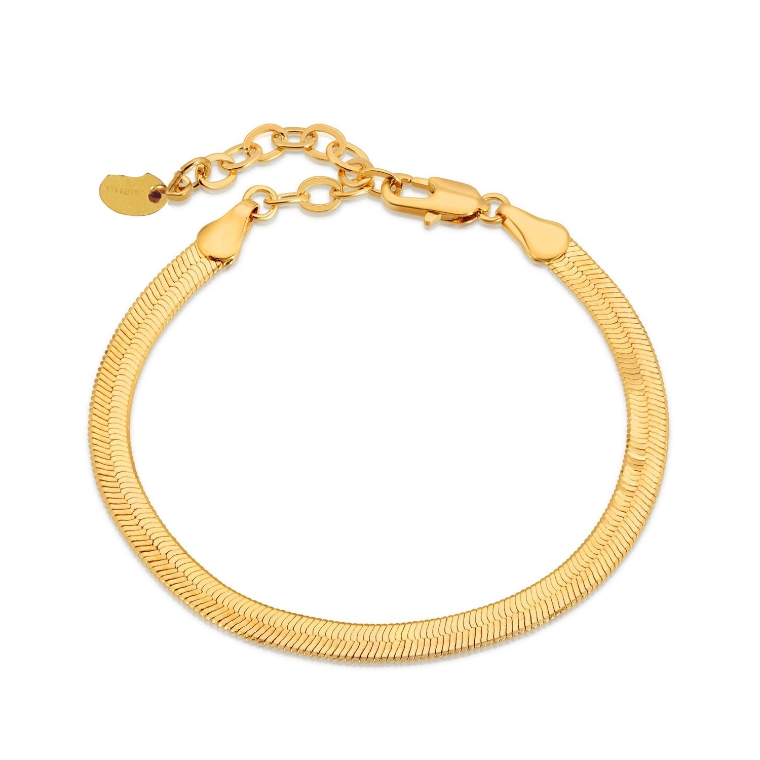 Liquid Gold Herringbone Chain Bracelet