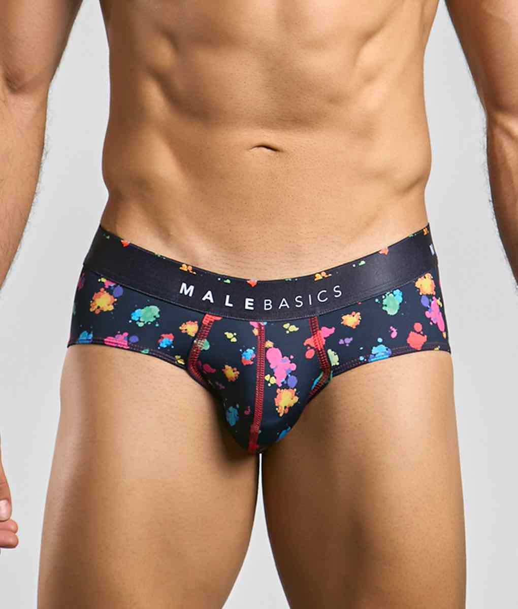 Malebasics New Hipster Brief Black Splash