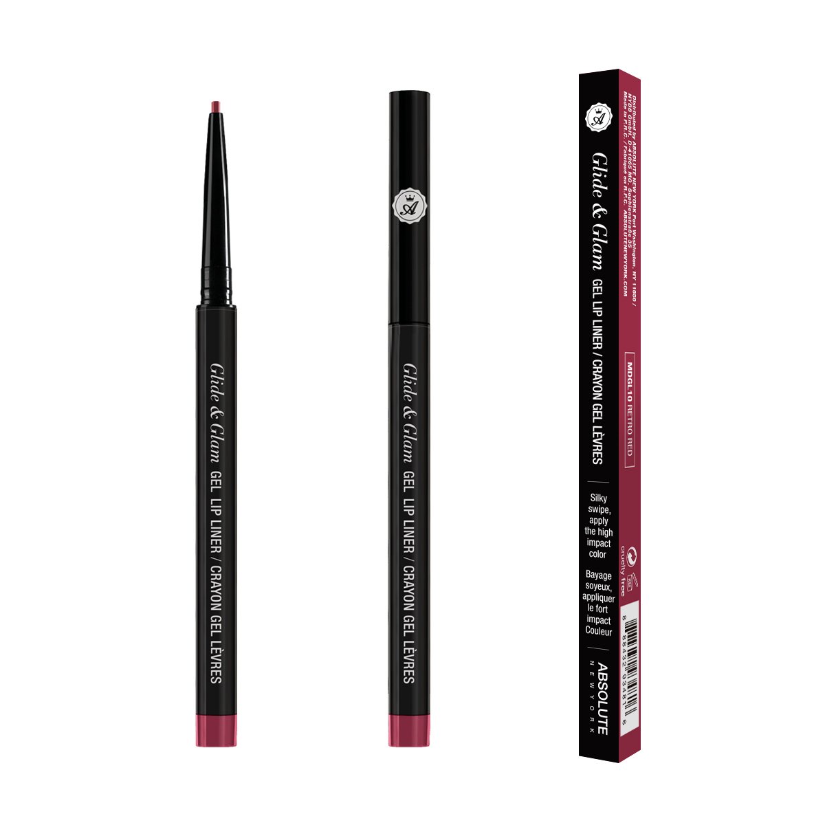 ABSOLUTE Glide &amp;amp; Glam Gel Lip Liner - Retro Red