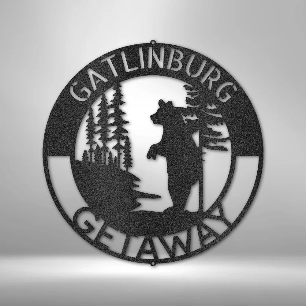 Lone Bear Monogram - Custom Steel sign