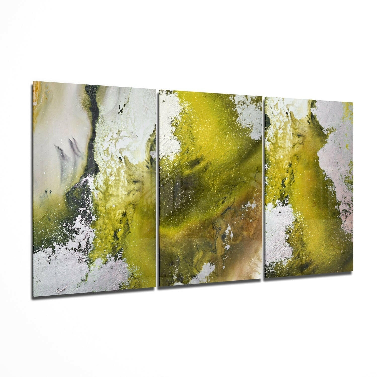 Abstract Green Mega Glass Wall Art