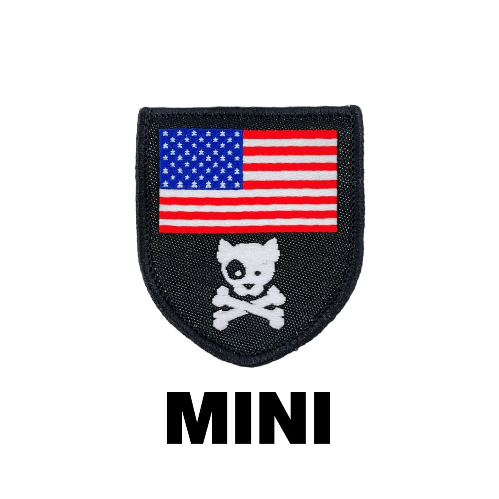 MINI AMERICAN DOG &amp;amp; CROSSBONES SHIELD Morale Patch