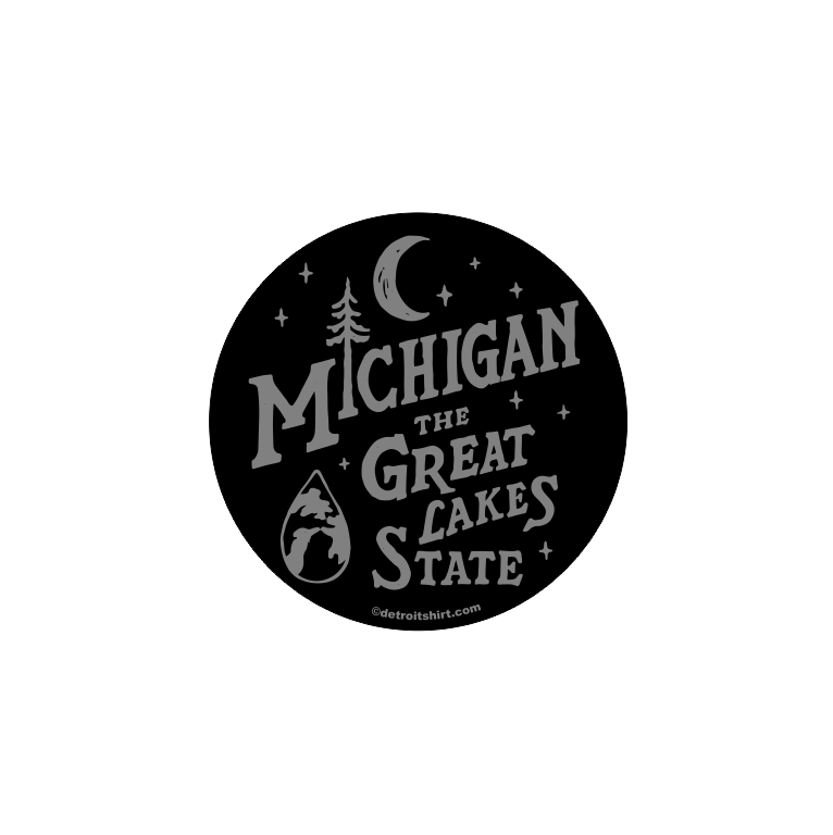 Sticker - Michigan Vintage Font