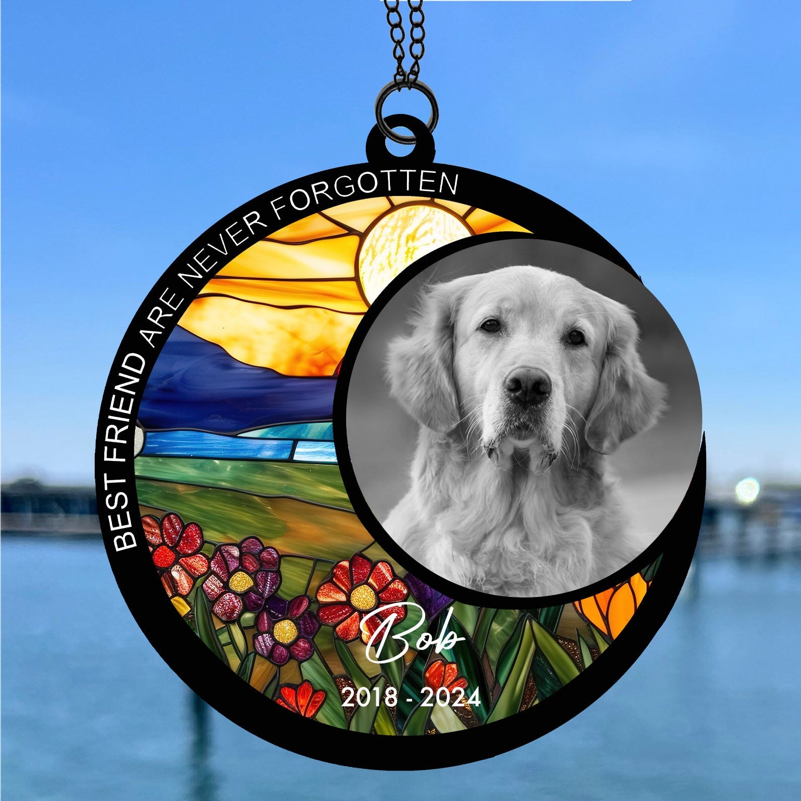 Best Friend Are Neve Forgotten Suncatcher Ornament, Custom Photo Suncatchers, Gift For Family, Memorial Gift Ornament 682004
