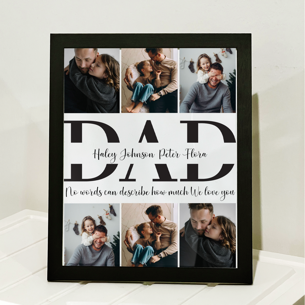 Best Dad Ever Picture Frame | Personalized Photo Frame Gift with Custom Name | Father’s Day Gift for Dad or Husband 682236