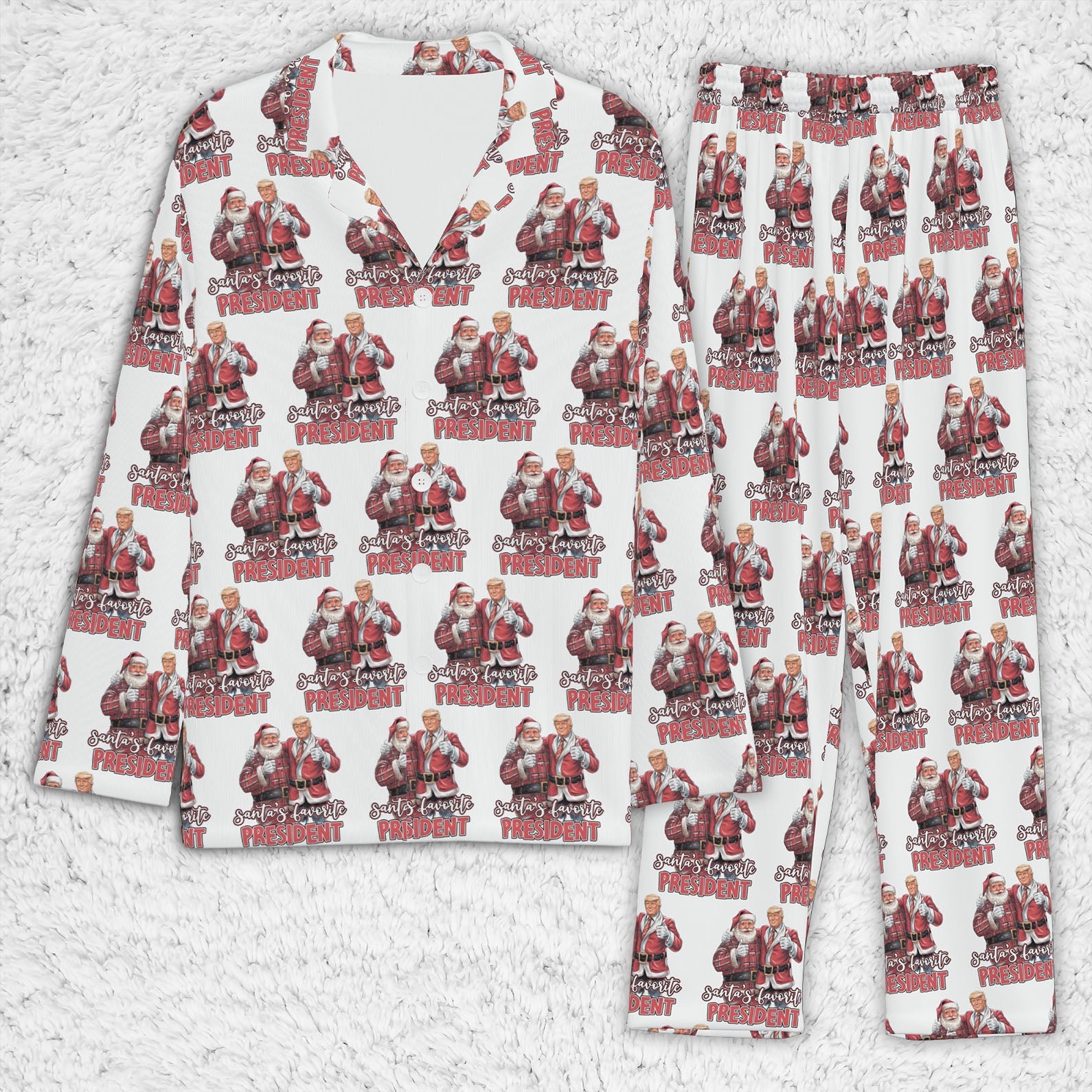 Trump Santa&amp;#39;s Favorite President Pajamas, Trump Xmas Holiday Pajamas, President Trump Pajamas 681835 - GOP