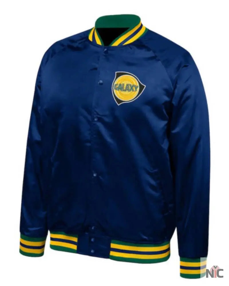 MLS Team LA Galaxy Navy Blue Satin Jacket