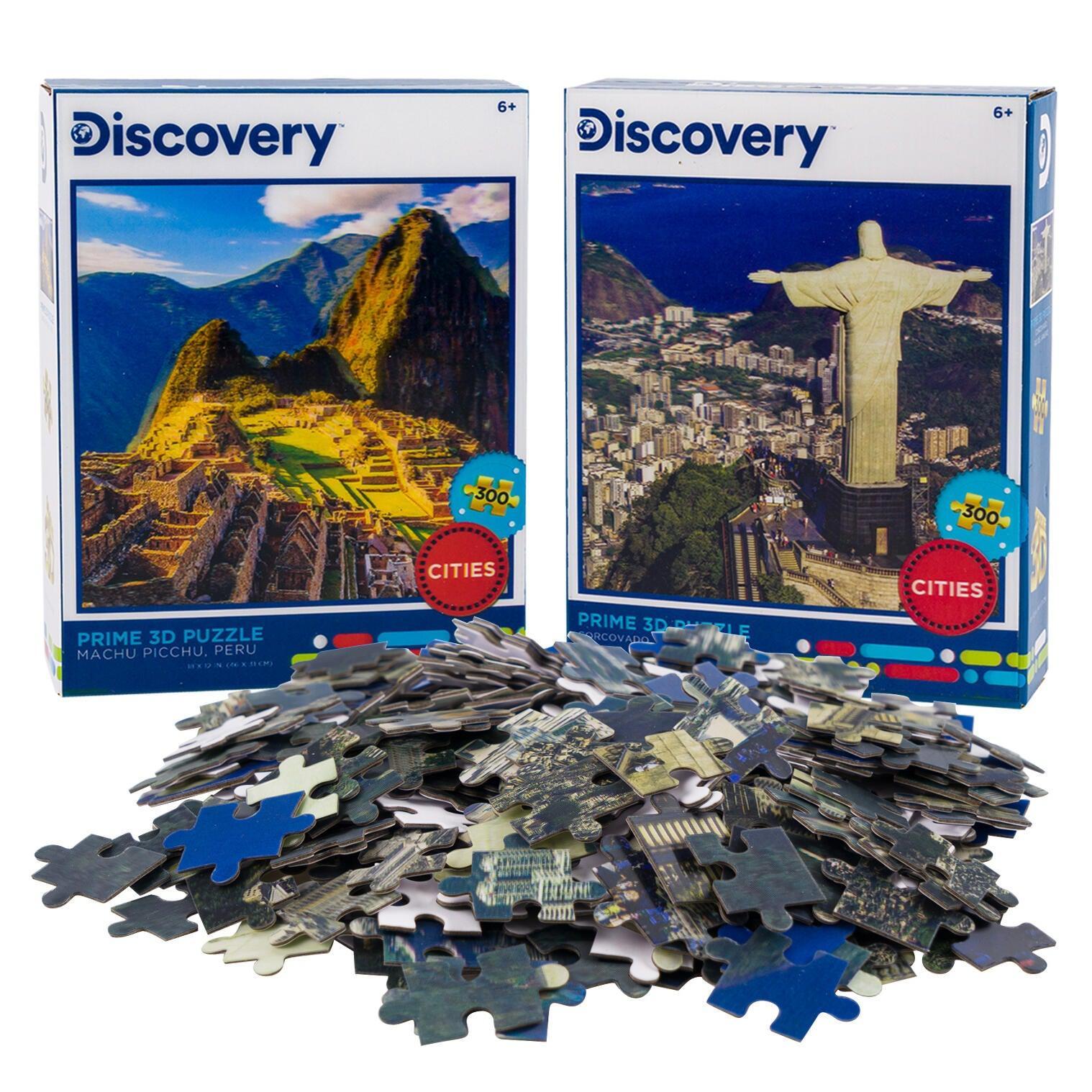 Machu Picchu &amp;amp; Rio Set of 2 300 Piece Lenticular Jigsaw Puzzles Prime 3D