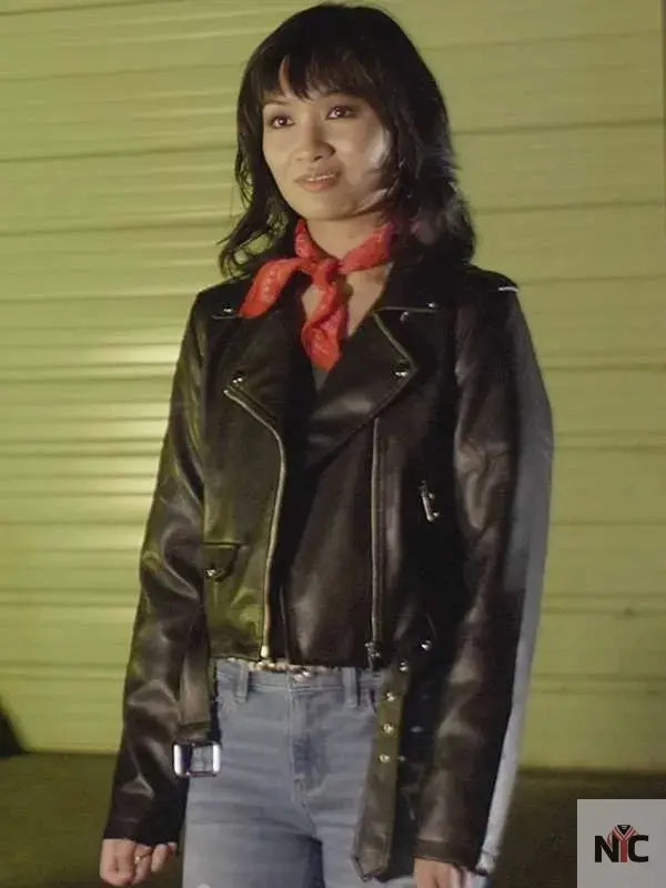 Marieka Prom Killer Clown Girls Black Leather Jacket