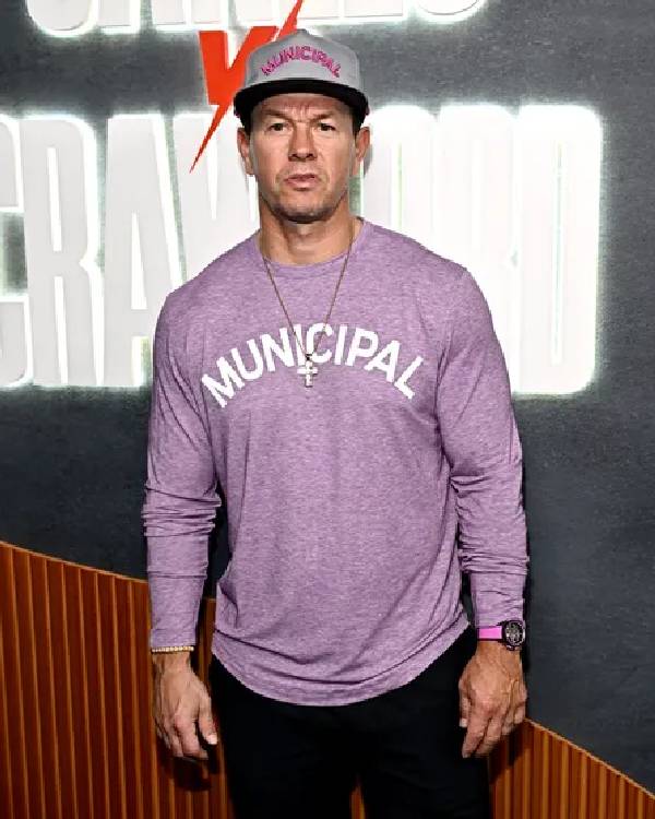Mark Wahlberg Attends Netflix Canelo v Crawford Fight Sweatshirt