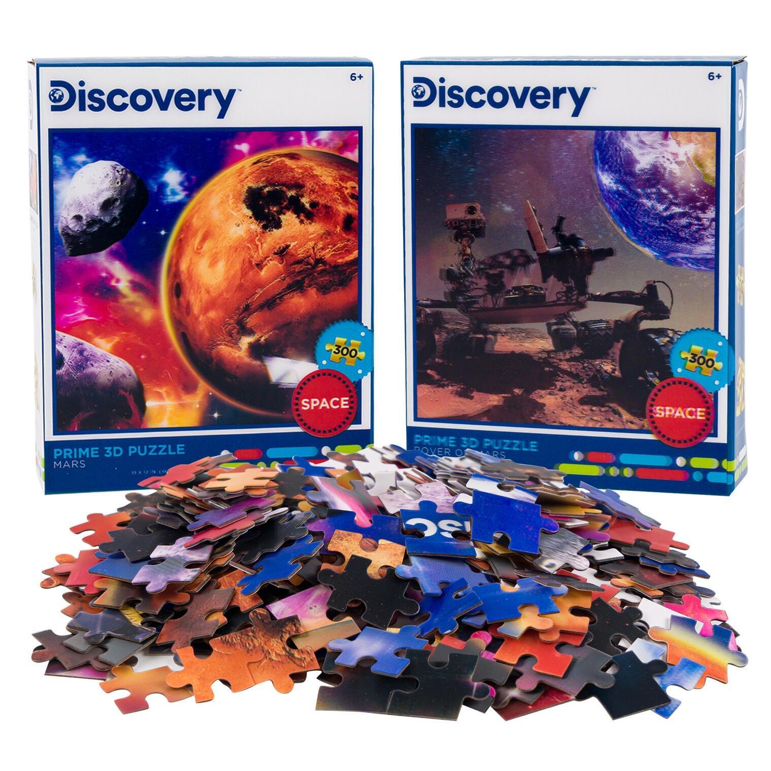 Mars &amp;amp; Mars Rover Set of 2 300 Piece Lenticular Jigsaw Puzzles Prime 3D