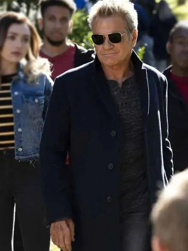 Cobra Kai John Kreese Black Trench Coat