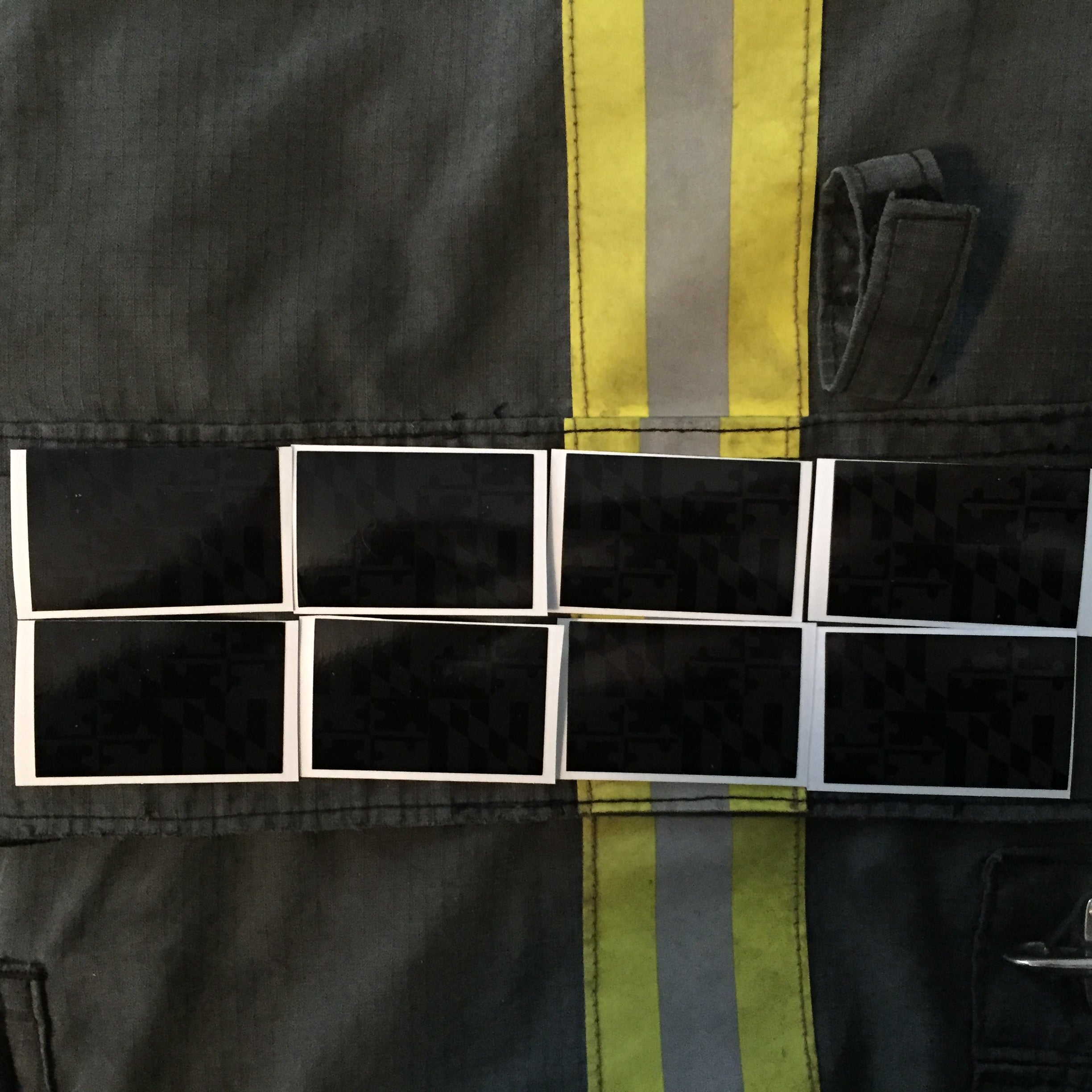 BLACKED OUT MARYLAND FLAG REFLECTIVE HELMET TRIM