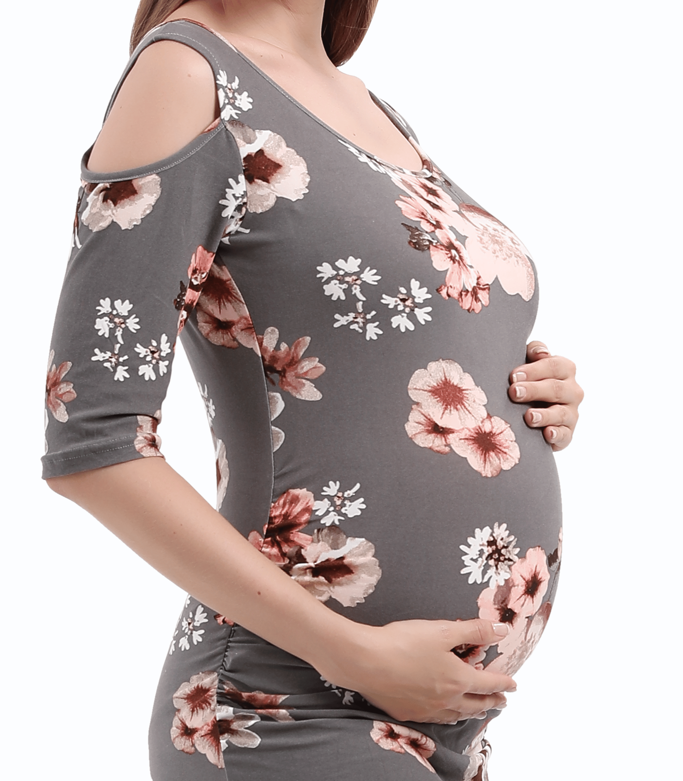 Floral Cold Shoulder Fitted Dress