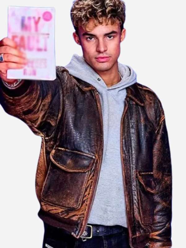 Matthew Broome My Fault London Distressed Leather Jacket