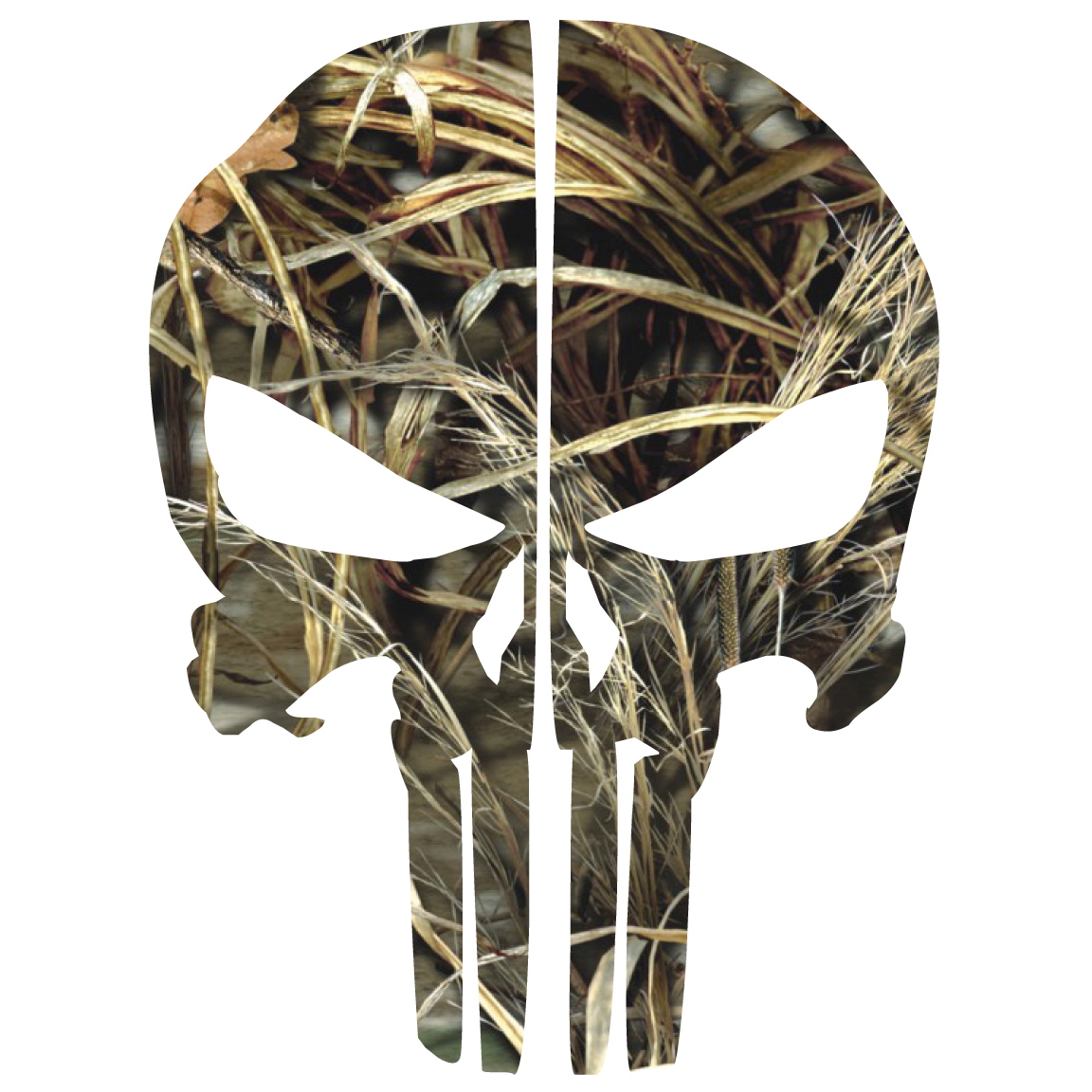 MAX CAMO PUNISHER SKULL REAR HELMET REFLECTIVE HELMET DECAL