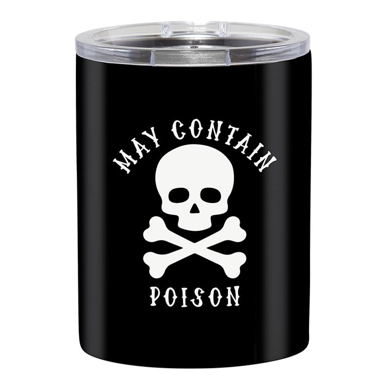 May Contain Poison Stainless Steel Tumbler | Halloween Skull Travel Tumbler | 12oz