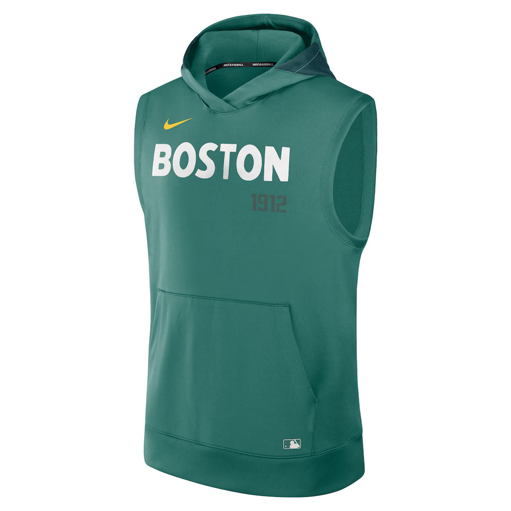 Men’s Boston Red Sox Nike Green 2025 Sleeveless Pullover Hoodie