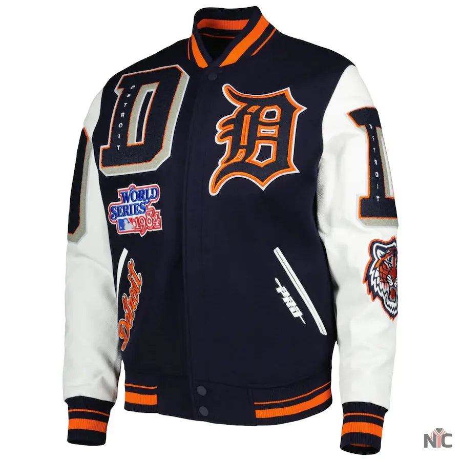 Men’s Detroit Tigers Mash Up Logo Varsity Full-zip Jacket
