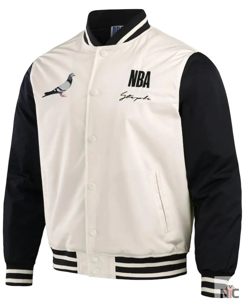 Men’s NBA x Staple White/Black All Teams Origins Full-Snap Jacket