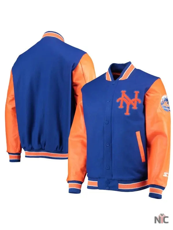 Men’s New York Mets Orange &amp;amp; Blue Varsity Jacket