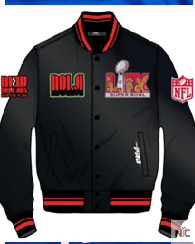 Men’s Pro Standard Black Super Bowl LIX 59 Rib Sublimated Satin Jacket