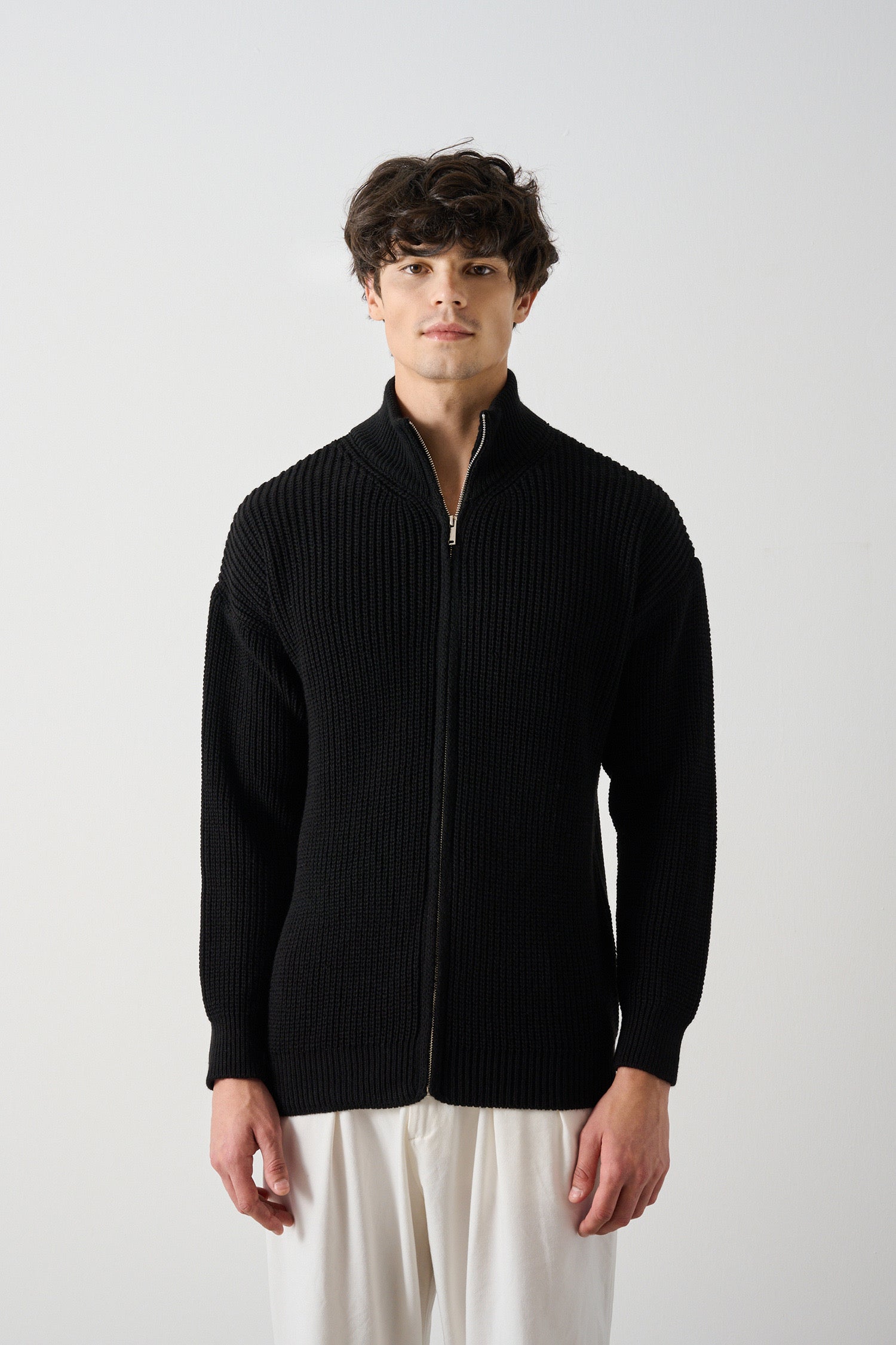 Men&amp;#39;s Zippered Thessaloniki Knit Cardigan