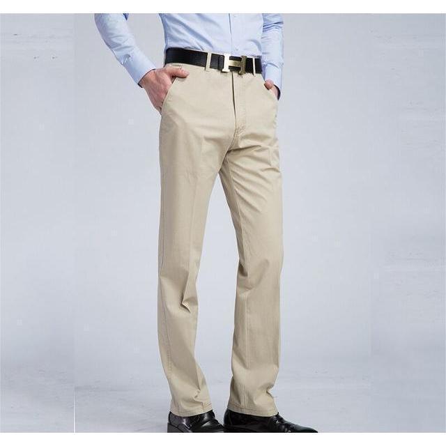 Men&amp;#39;s Beige Slim Fit Dress Pants - Multiple Sizes