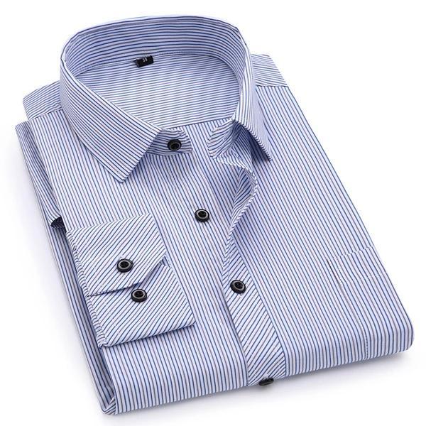 Men&amp;#39;s Light Blue Striped Dress Shirt
