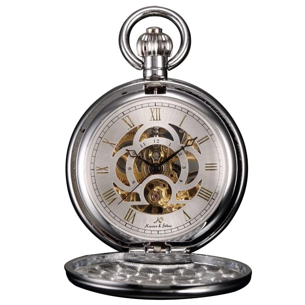 Men&amp;#39;s Mechanical Retro Skeleton Collection Pocket Watches - 3 Colors