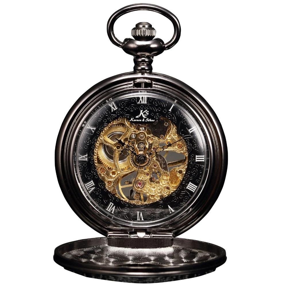 Men&amp;#39;s Mechanical Skeleton Collection Pocket Watches - 3 Colors