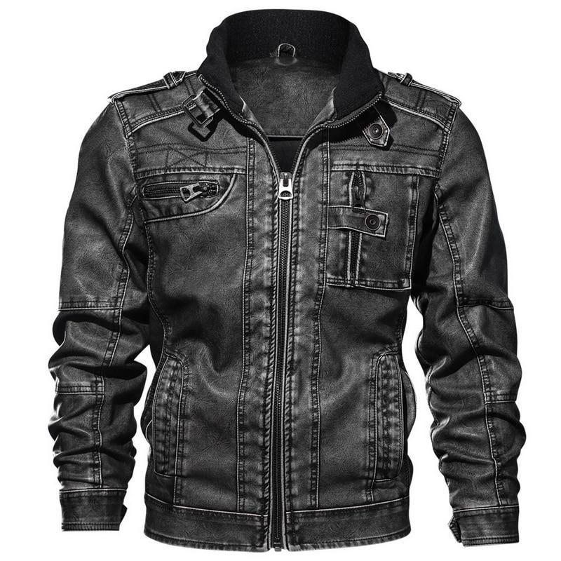Men&#39;s Motorcycle Leather Jacket - 3 Colors