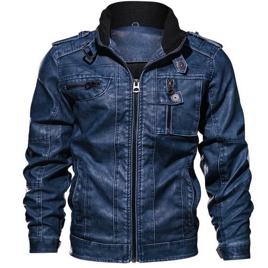 Men&#39;s Motorcycle Leather Jacket - 3 Colors