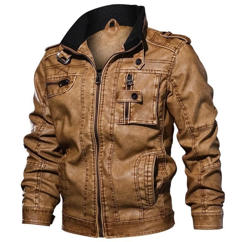 Men&#39;s Motorcycle Leather Jacket - 3 Colors