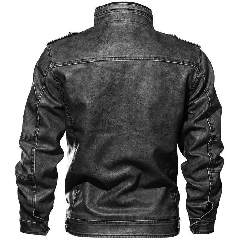 Men&#39;s Motorcycle Leather Jacket - 3 Colors