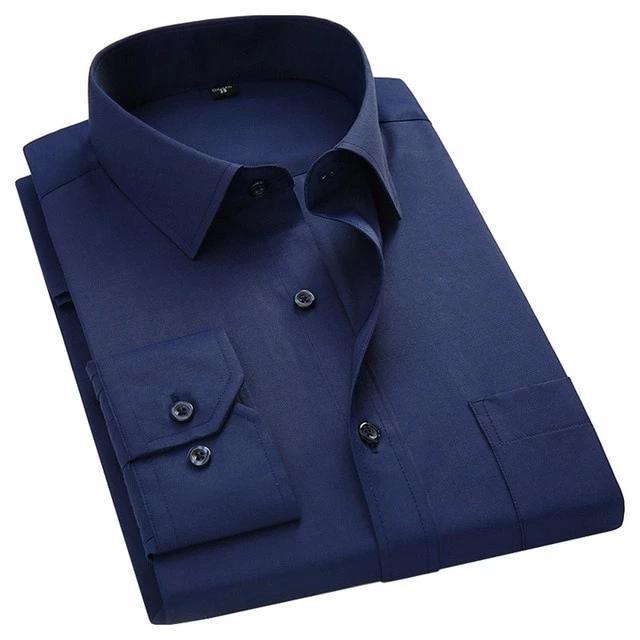 Men&amp;#39;s Navy Blue Dress Shirt