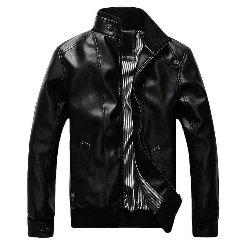 Men&amp;#39;s Slim Leather Jacket - 3 Colors