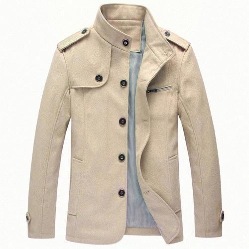 Men&amp;#39;s Wool Trench Coat - 4 Colors