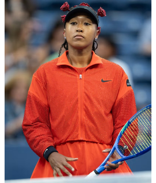 Naomi Osaka 2025 US Open Orange Jacket